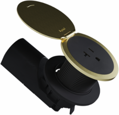 Kitchen Countertop Outlet, 20A, Matte Black