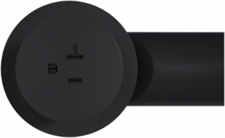 Kitchen Countertop Outlet, 20A, Matte Black