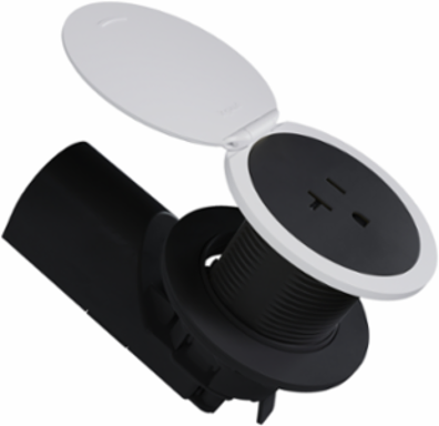 Kitchen Countertop Outlet, 20A, Matte Black
