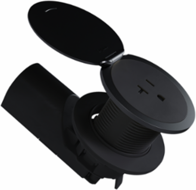 Kitchen Countertop Outlet, 20A, Matte Black