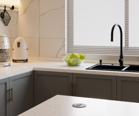 Kitchen Countertop Outlet, 20A, Matte Black