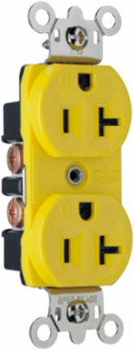 Corrosion-Resistant Duplex Receptacle 20A, 125V, Yellow