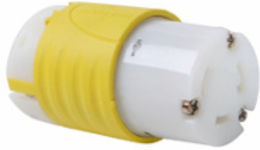 30A NEMA L530 Connector, Yellow & White, 3.33 Inch Length