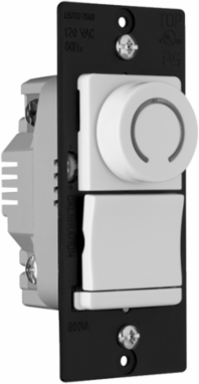 Decorator Rotary Fan Speed Control, Black, cULus Listed