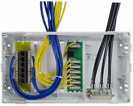 8 Inch MDU Structured Wiring Enclosure, ABS Plastic, Flush/Surface Mountable