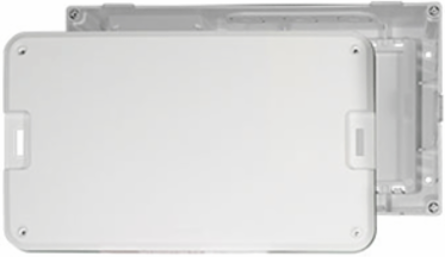 8 Inch MDU Structured Wiring Enclosure, ABS Plastic, Flush/Surface Mountable