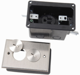 Tamper-Resistant Floor Box Assembly, One Gang for Wood Sub-Floor, 15A Receptacle