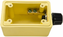 Watertight Deep Yellow Back Box with 1/2 Inch NPT Opening, Thermoplastic Elastomer Construction
