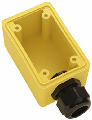 Watertight Deep Yellow Back Box 1 Inch NPT Opening, 4.92 Inch Height, UL Listed