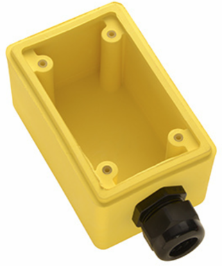 Watertight Deep Yellow Back Box, 3/4 Inch NPT Opening, Thermoplastic Elastomer