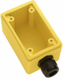 Watertight Deep Yellow Back Box, 3/4 Inch NPT Opening, Thermoplastic Elastomer