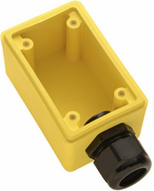 Watertight Deep Yellow Back Box, 1 Inch NPT, 4.92 Inch Height, Thermoplastic Elastomer