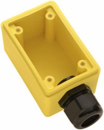 Watertight Deep Yellow Back Box, 1 Inch NPT, 4.92 Inch Height, Thermoplastic Elastomer