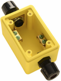 Watertight Deep Yellow Back Box, 1/2 Inch NPT, 4.92 Inch Height, Thermoplastic Construction
