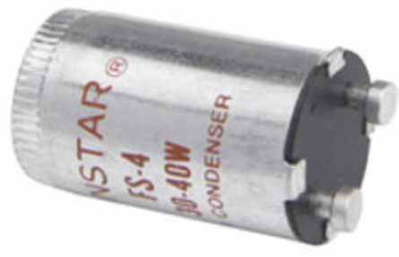 Fluorescent Starter 2 Pins 13-40 Watt 0.84 Inch Width 1.5 Inch Height