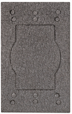 Weatherproof One Gang Gasket, Black, 3/8 Inch Thick, Closed Cell Polyethylene