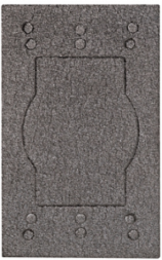 Weatherproof One Gang Gasket, Black, 3/8 Inch Thick, Closed Cell Polyethylene