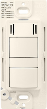 Humidity Based Fan Control, Light Almond, Matte Finish