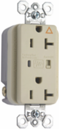 20A 125V Isolated Ground Surge Protective Duplex Receptacle, Ivory, 1.75 Inch Width