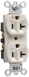 20A 125V Isolated Ground Duplex Receptacle, 2.635 Inch Height, Light Almond