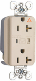 20A 125V Isolated Ground Surge Protective Duplex Receptacle, 1.75 Inch Width, Light Almond