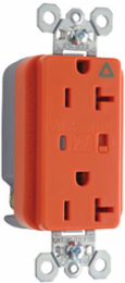 20A 125V Isolated Ground Surge Protective Duplex Receptacle, Orange