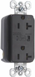 20A 125V Isolated Ground Surge Protective Duplex Receptacle, Brown 2.8 Inch Height