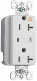 20A 125V Isolated Ground Surge Protective Duplex Receptacle, 1-1/4 Inch Depth, White