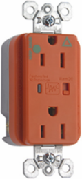 Isolated Ground Hospital Grade Surge Protective Receptacle 15A 125V Orange