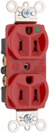 Isolated Ground Hospital Grade Receptacle 15A 125V Red, 1.322 Inch Width