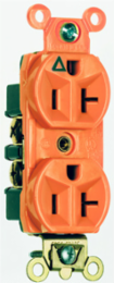 20A 125V Hospital-Grade Isolated Ground Duplex Receptacle, Orange