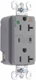 Hospital Grade Isolated Ground Surge Protective Duplex Receptacle 20A 125V Gray