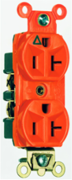 20A 125V Heavy Duty Hospital-Grade Isolated Ground Duplex Receptacle, Red