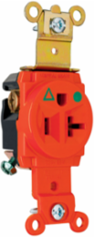 Isolated Ground Heavy Duty Hospital Grade Receptacle 20A 125V Orange