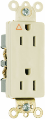 Isolated Ground Hospital Grade Receptacle, 20A 250V, Light Almond, 2.635 Inch Height, 1.322 Inch Width