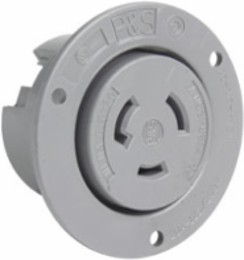 Turnlok 20A Outlet, Gray, 2.97 Inch Width, 1.34 Inch Depth