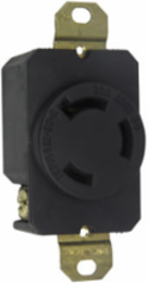 30A NEMA L1230 Single Receptacle, 480V 3-Phase, Compact Black Design