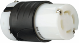 Turnlok 30A Connector - 3.33 Inch Length, Black and White