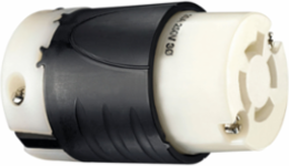 Turnlok 20A 3-Phase Connector, 3.33 Inch Length, Black Body