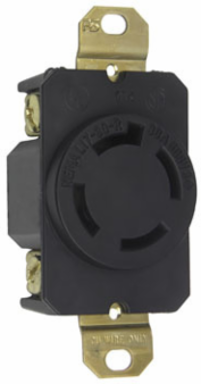 30A NEMA L1730 Single Receptacle, 4-Wire, 600V, Compact Design