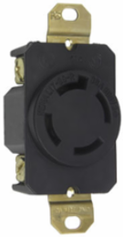 30A NEMA L1730 Single Receptacle, 4-Wire, 600V, Compact Design