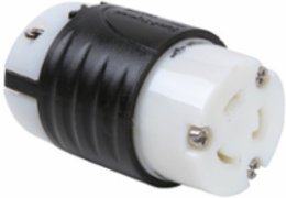 Turnlok® 20A NEMA Connector, Black/White, 3.33 Inch Length, cULus Listed