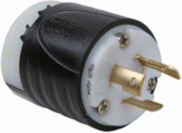 20A NEMA Plug Locking Connector 250V, 2.57 Inch Length, Black