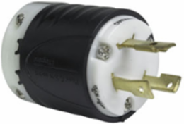 30A NEMA L730 Plug Black/White, 2.57 Inch Length & Depth