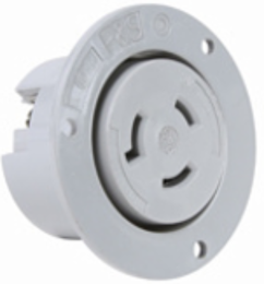 Turnlok 20A 600V Outlet, Gray, 2.87 Inch Width
