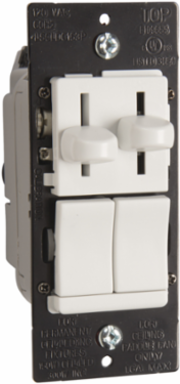 CFL/LED/Incandescent Dimmer with Fan Control, 150W LED, 300W Incandescent, Brown