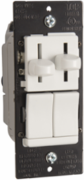 Single Pole/3-Way Dimmer with Fan Control, 150W LED/CFL, 4.19 Inch Height, White