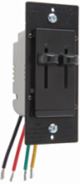 Dual Slide 3-Speed Fan Control & Dimmer, Black, UL Listed