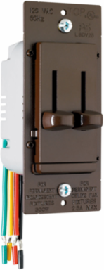 LS Series Fan Speed Control with Dimmer, Brown, 3-Speed, cULus & UL Listed