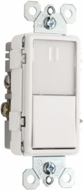 Single-Pole/3-Way Switch with Amber LED Night Light, 4.2 Inch Height, Matte Finish